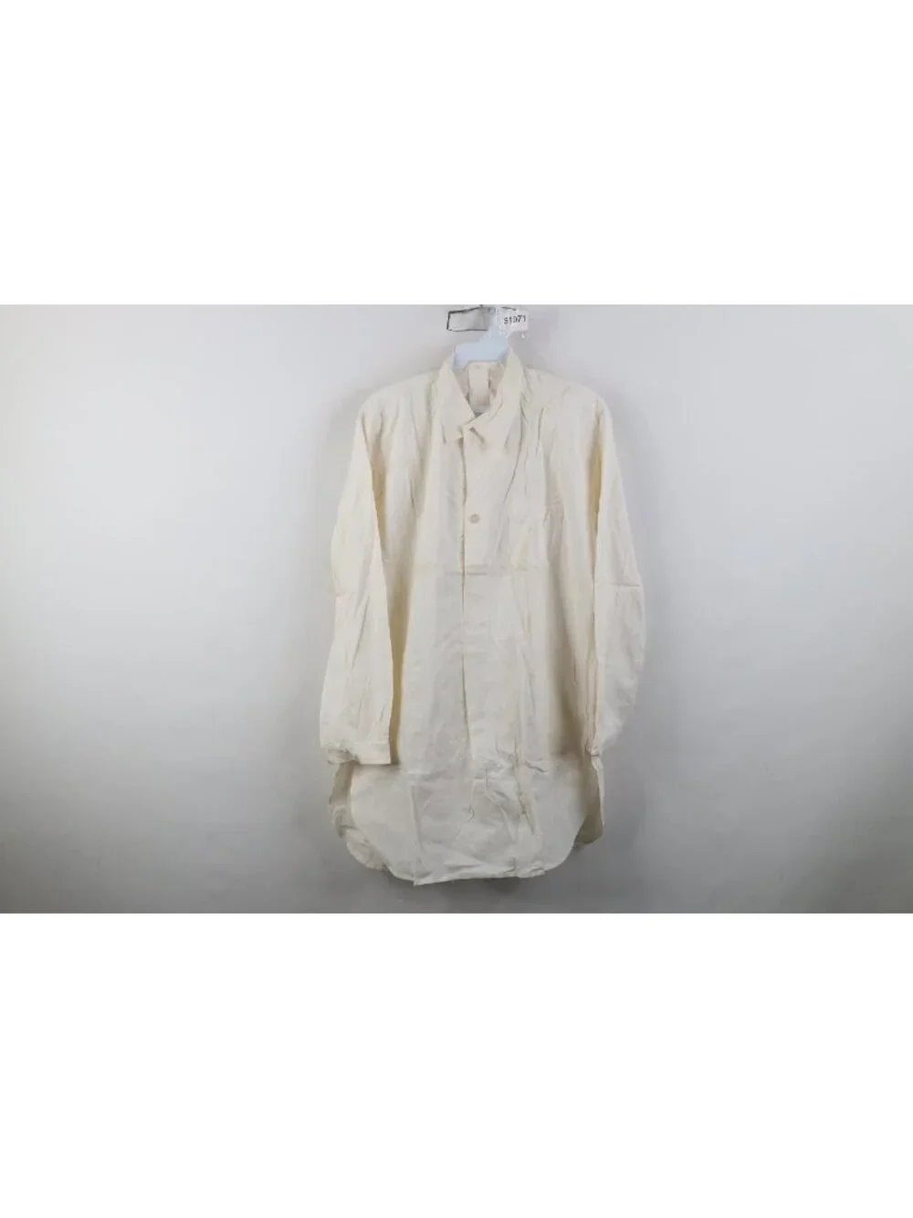Deadstock  50s Unissued German Military Mens 36 Hospital Grandpa Shirt White
